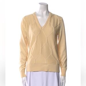 Givenchy V-Neck Sweater in Cream